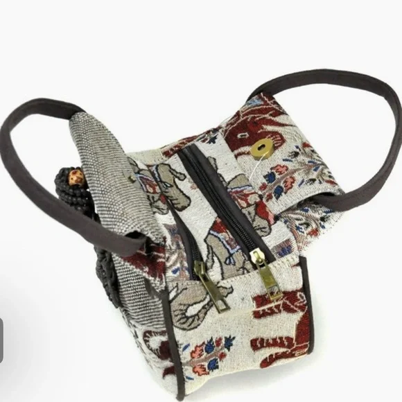 Artisan Brown and Cream Shoulder Bag - Picture 4 of 4